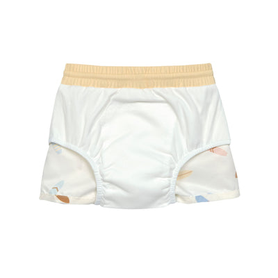 Lässig-Badehose Baby (mit Windel) - Surfbrett, Weiß