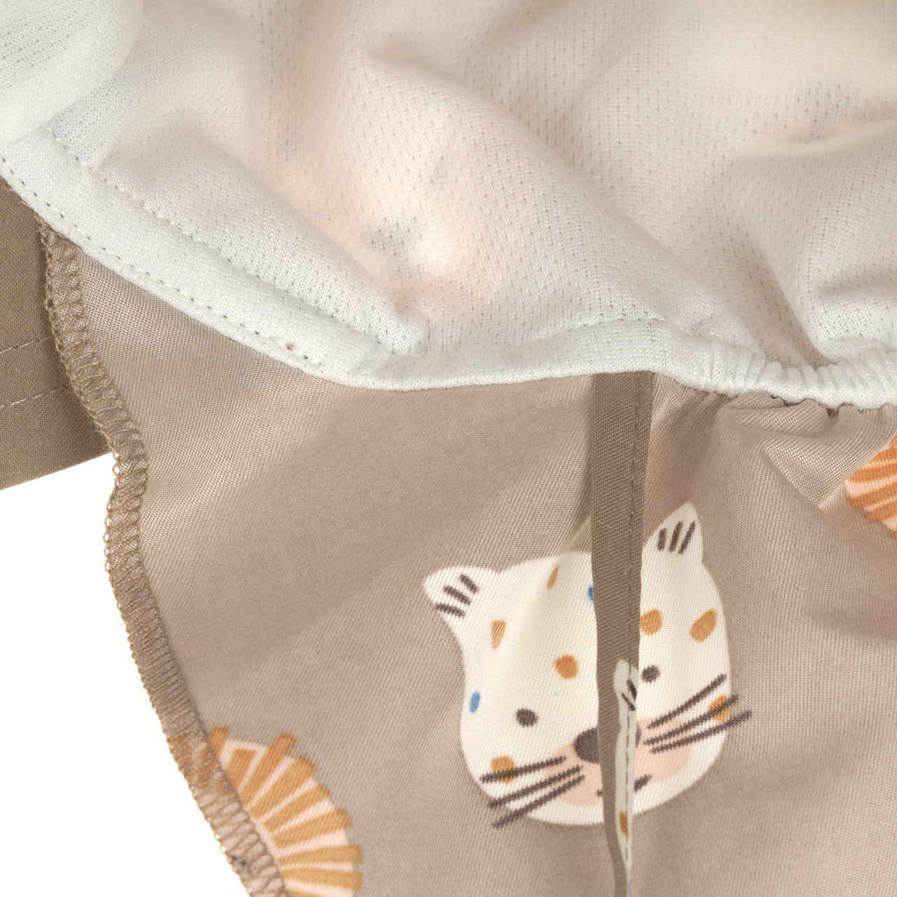 Sonnenhut Baby (UV Schutz & Nackenschutz) - Wildkatzen, Braun