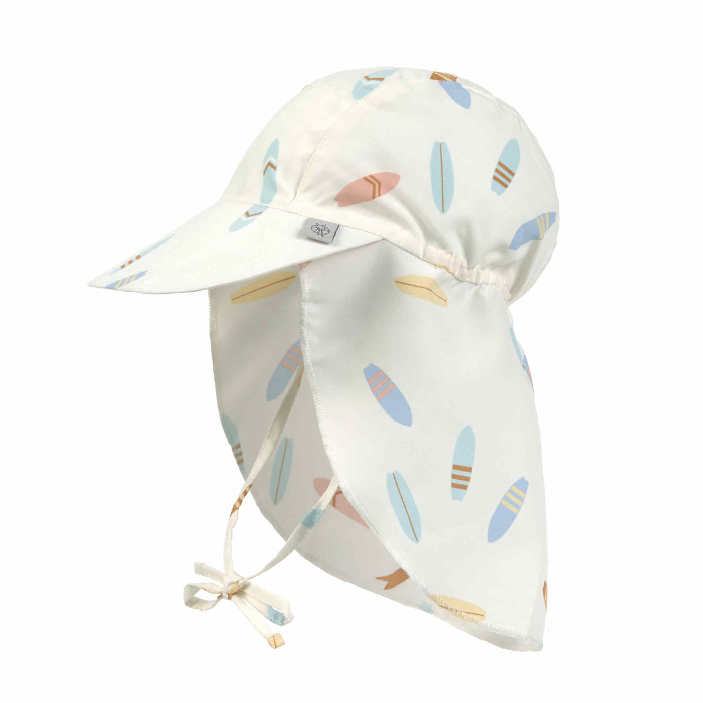 Lässig-Sonnenhut Baby (UV Schutz & Nackenschutz) - Surfbrett, Weiß