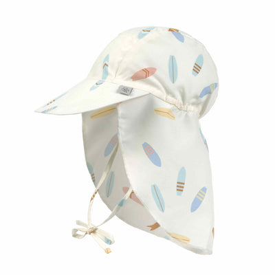 Lässig-Sonnenhut Baby (UV Schutz & Nackenschutz) - Surfbrett, Weiß