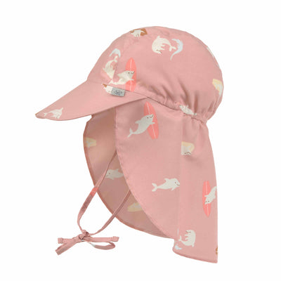 Lässig-Sonnenhut Baby (UV Schutz & Nackenschutz) - Delfin, Rosa