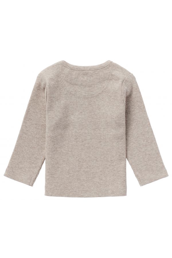 Noppies-P757 Taupe Melange U TEe Is Rib Natal