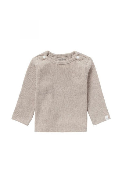 Noppies-P757 Taupe Melange U TEe Is Rib Natal