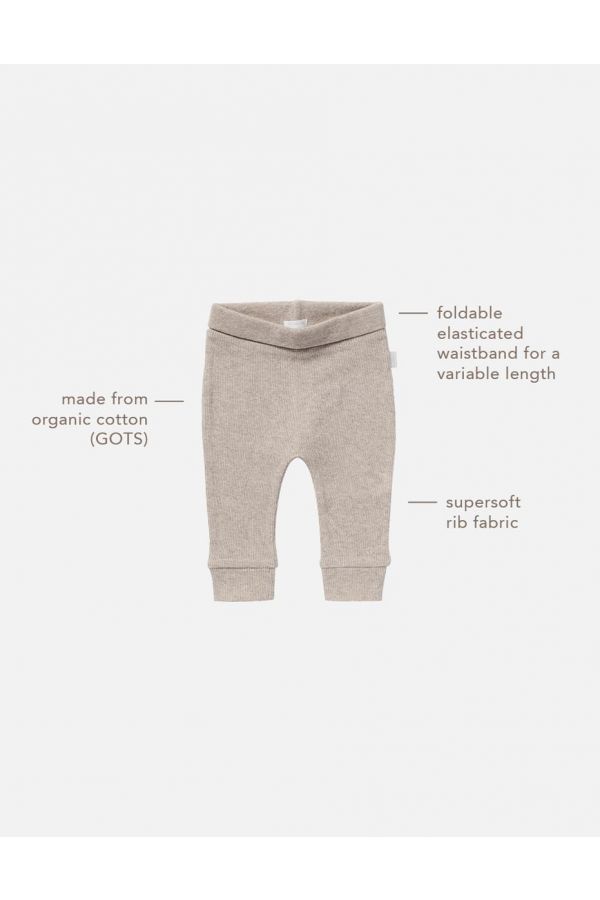 Noppies-Taupe Melange U Pants Comfort Rib Naura