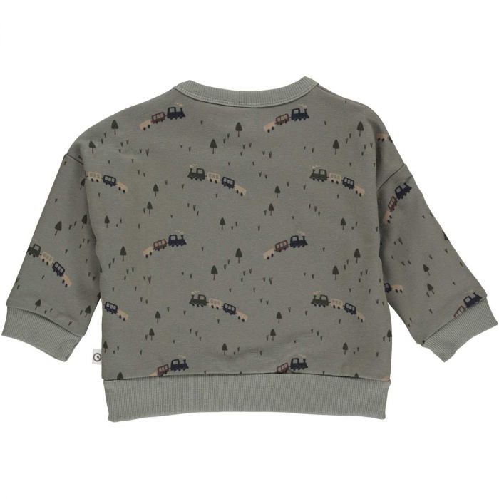 Müsli - Train sweatshirt baby - Basil