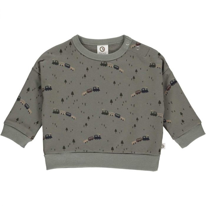 Müsli - Train sweatshirt baby - Basil