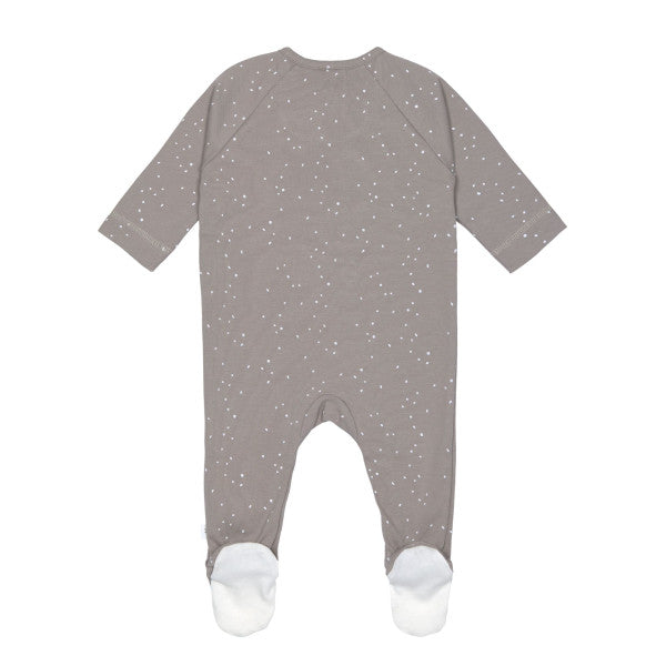 Pyjama with feet GOTS Sprinkle taupe,