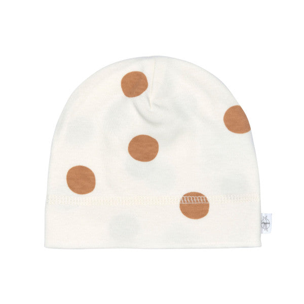 Interlock Beanie GOTS Big Dots milky,