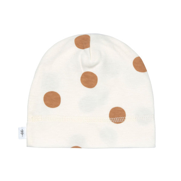 Interlock Beanie GOTS Big Dots milky,