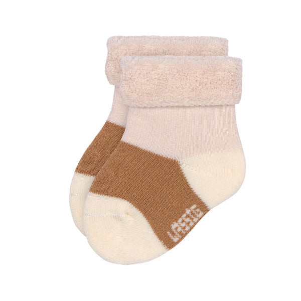 Terry Socks GOTS 3 pcs assorted powderpink/caramel