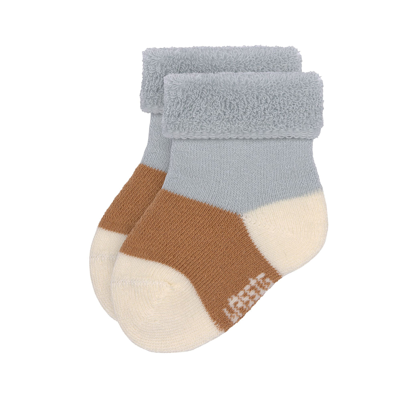 Terry Socks GOTS 3 pcs assorted light blue/caramel