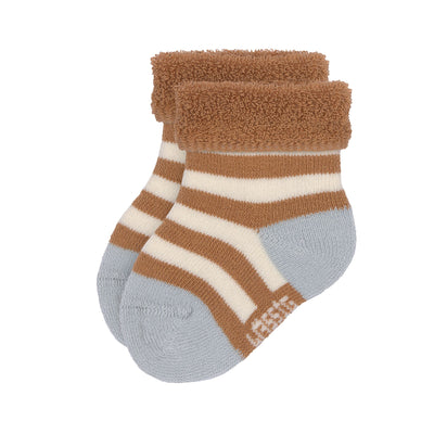 Terry Socks GOTS 3 pcs assorted light blue/caramel