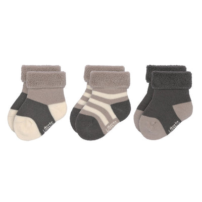 Terry Socks GOTS 3 pcs assorted anthracite/taupe