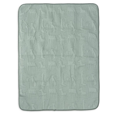 Jollein-Decke Kinderbett 100x150cm Jungle Jambo - Ash Green/Laurel-Grün