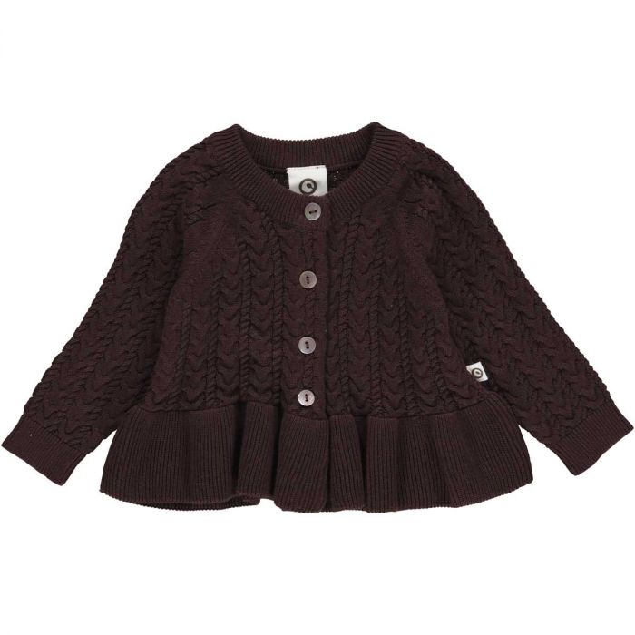 Müsli - Knit frill cardigan baby - Coffee