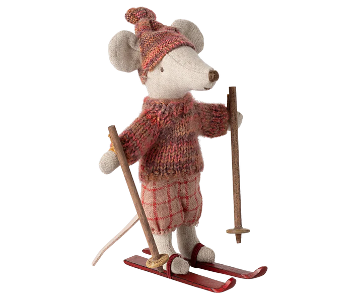 Maileg - Wintermaus mit Skiset, Große Schwester - Rose