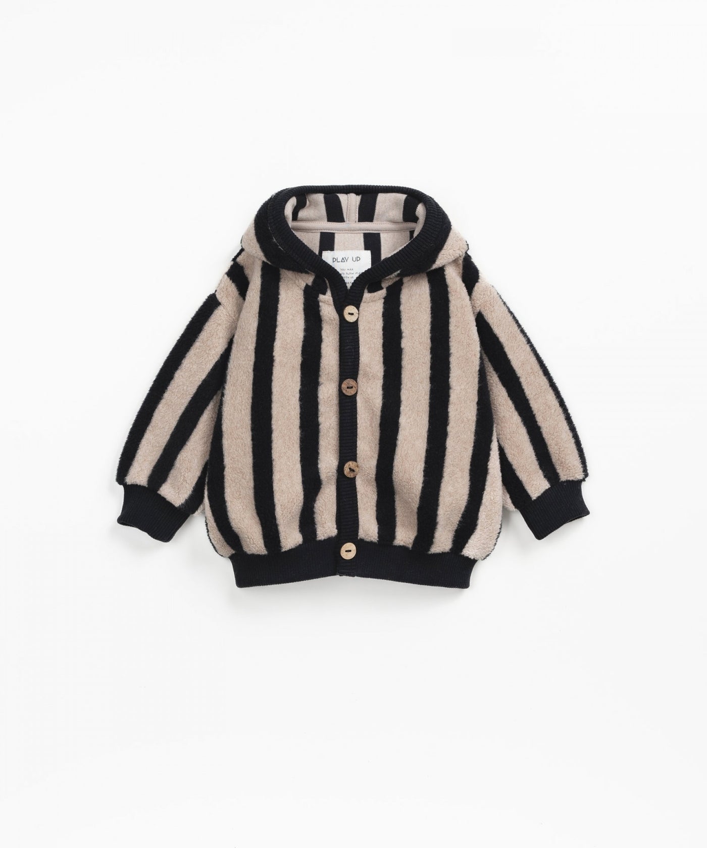 Play Up-STRIPED PLUSH JACKET-PENGUIN