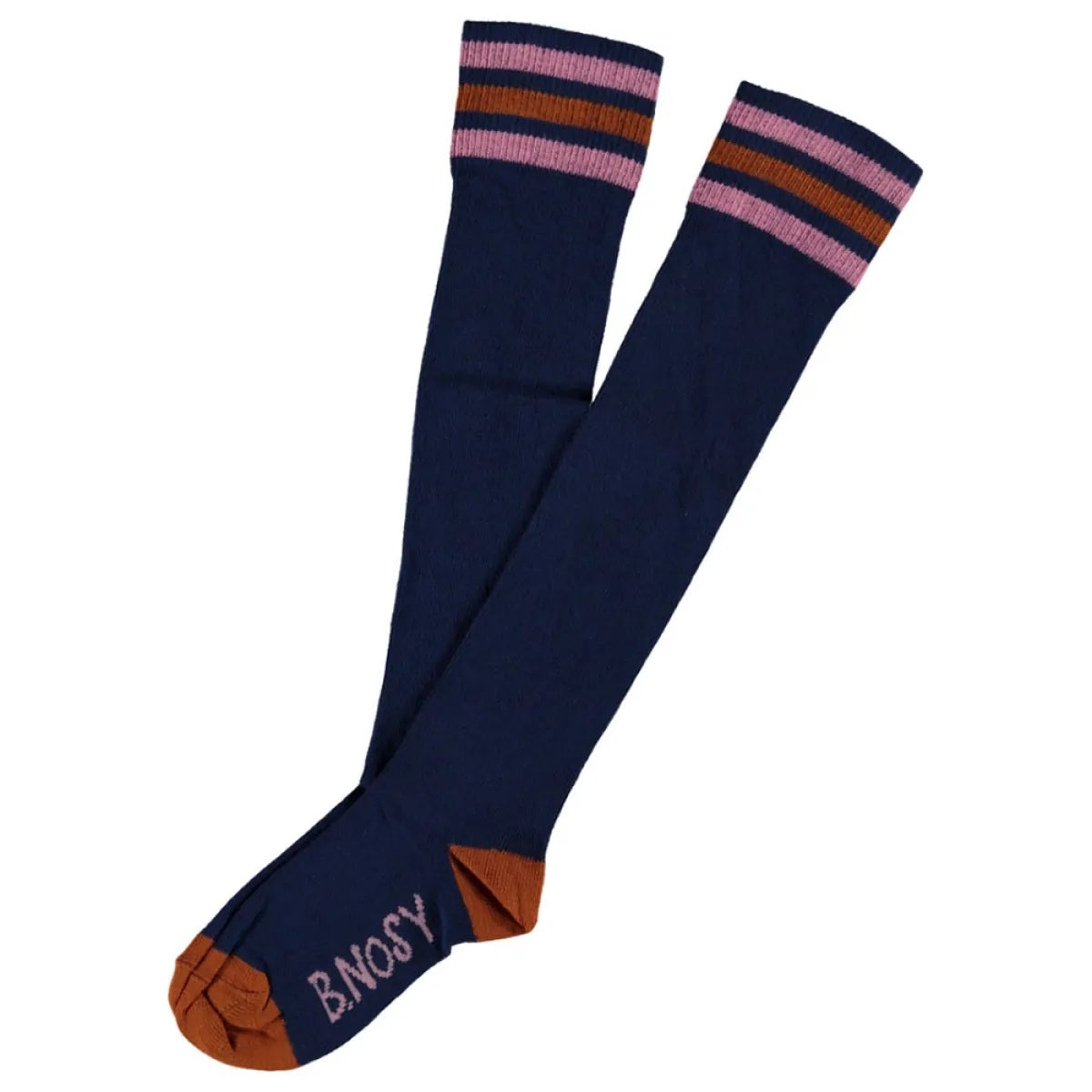 B-nosy - Girls high knee socks - night blue