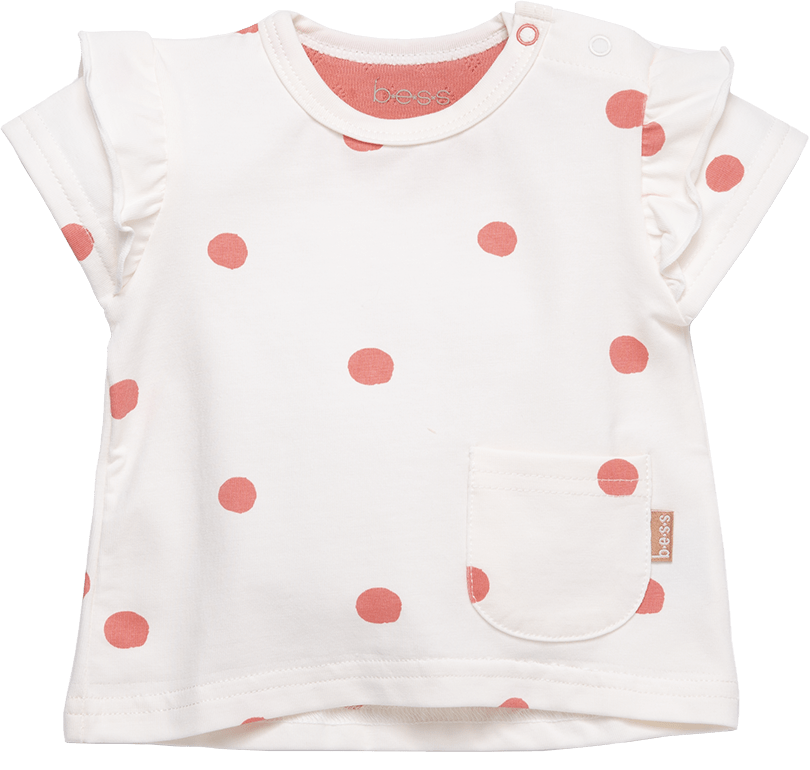 BESS - Shirt sh.sl. Dots - Off White