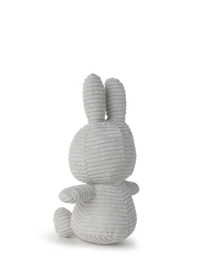 Miffy Sitting Corduroy Soft Grey -- 23 cm