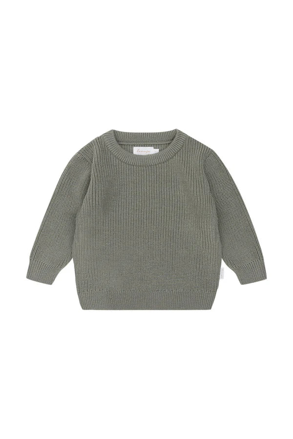 leevje-Mini-Me Chunky Knit 'green' aus Bio-Baumwolle für Kinder - green