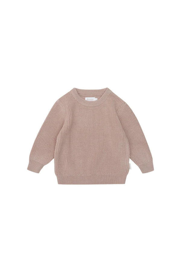 leevje-Mini-Me Chunky Knit 'dusty rose' aus Bio-Baumwolle für Kinder - dusty rose