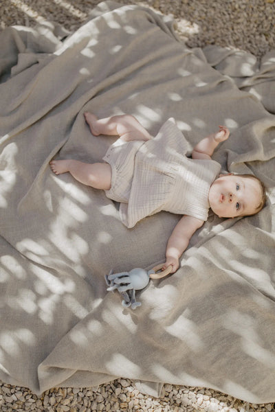 Baby Rassel mit Holzring 'octopus'