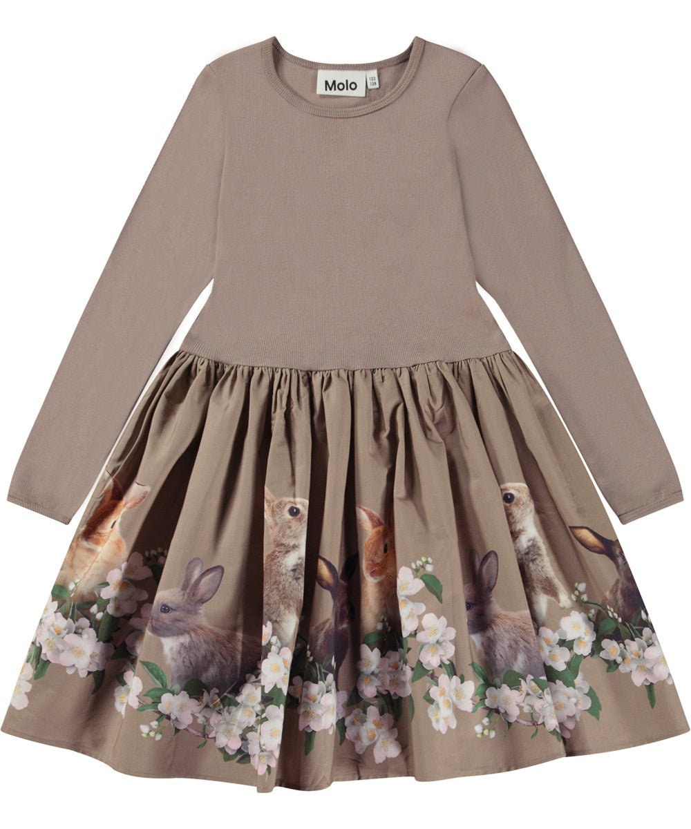 Molo-Casie-Dress LS-Jasmine Bunnies