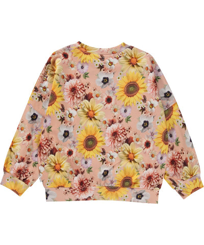 Molo-Marika-Sweat shirt-Floral Peach