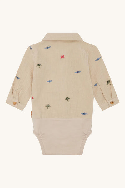 Hust and Claire-HCBertil - Body shirt-Cement