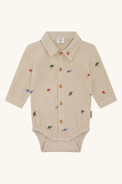 Hust and Claire-HCBertil - Body shirt-Cement
