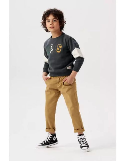 Boys sweater Winchester long sleeve-Asphalt