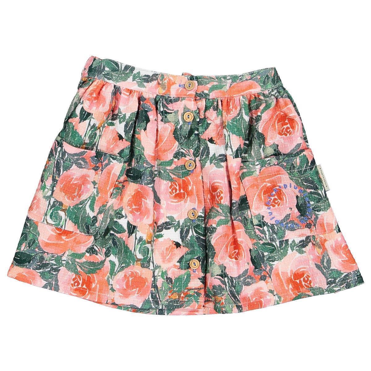 short skirt pockets big flowers