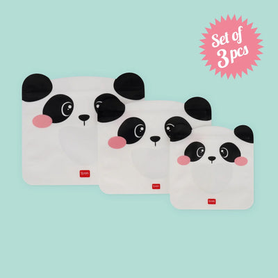 3er-Set Lebensmittelbeutel - Snack Bags Panda