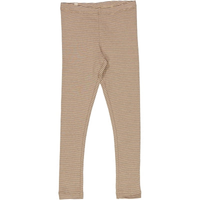 WHEAT - Rib Leggings - 3323 affogato stripe - 98/3y