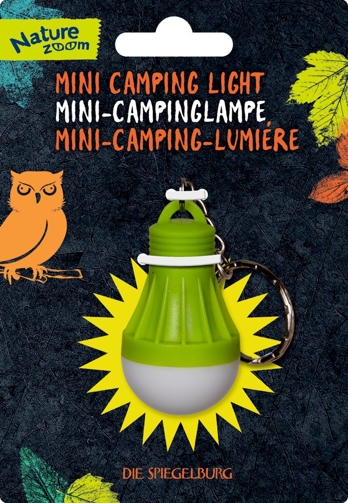 Mini-Campinglampe - Nature Zoom, sort.