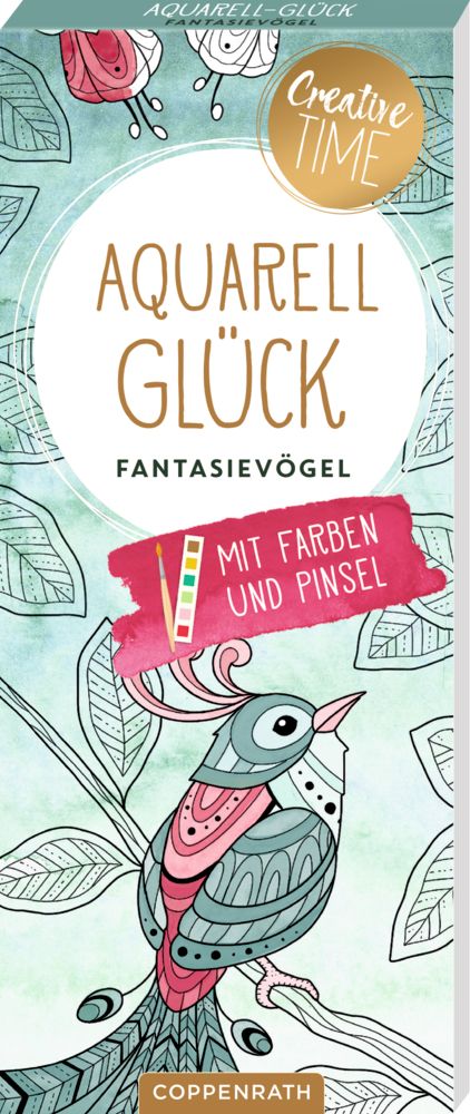 Aquarell Glück - Fantasievögel