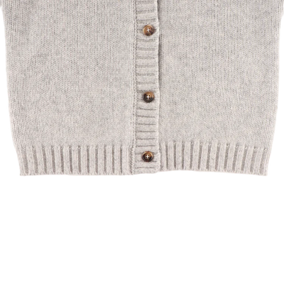 Gilane Merino Wool Cardigan-Soft Grey Melange