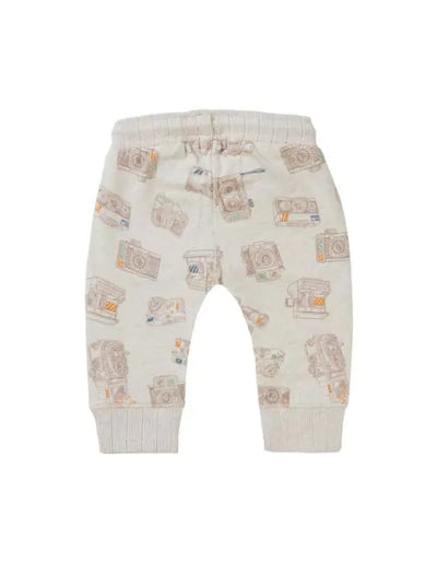 Boys Pants Boyd regular fit allover print - Oatmeal