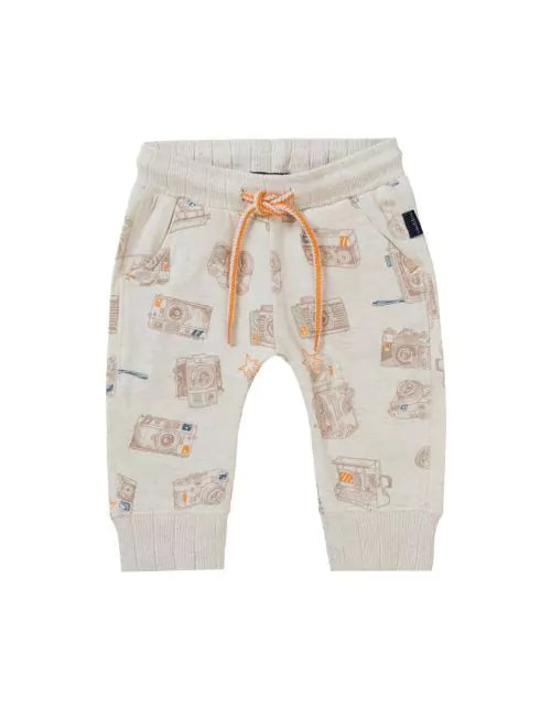 Boys Pants Boyd regular fit allover print - Oatmeal