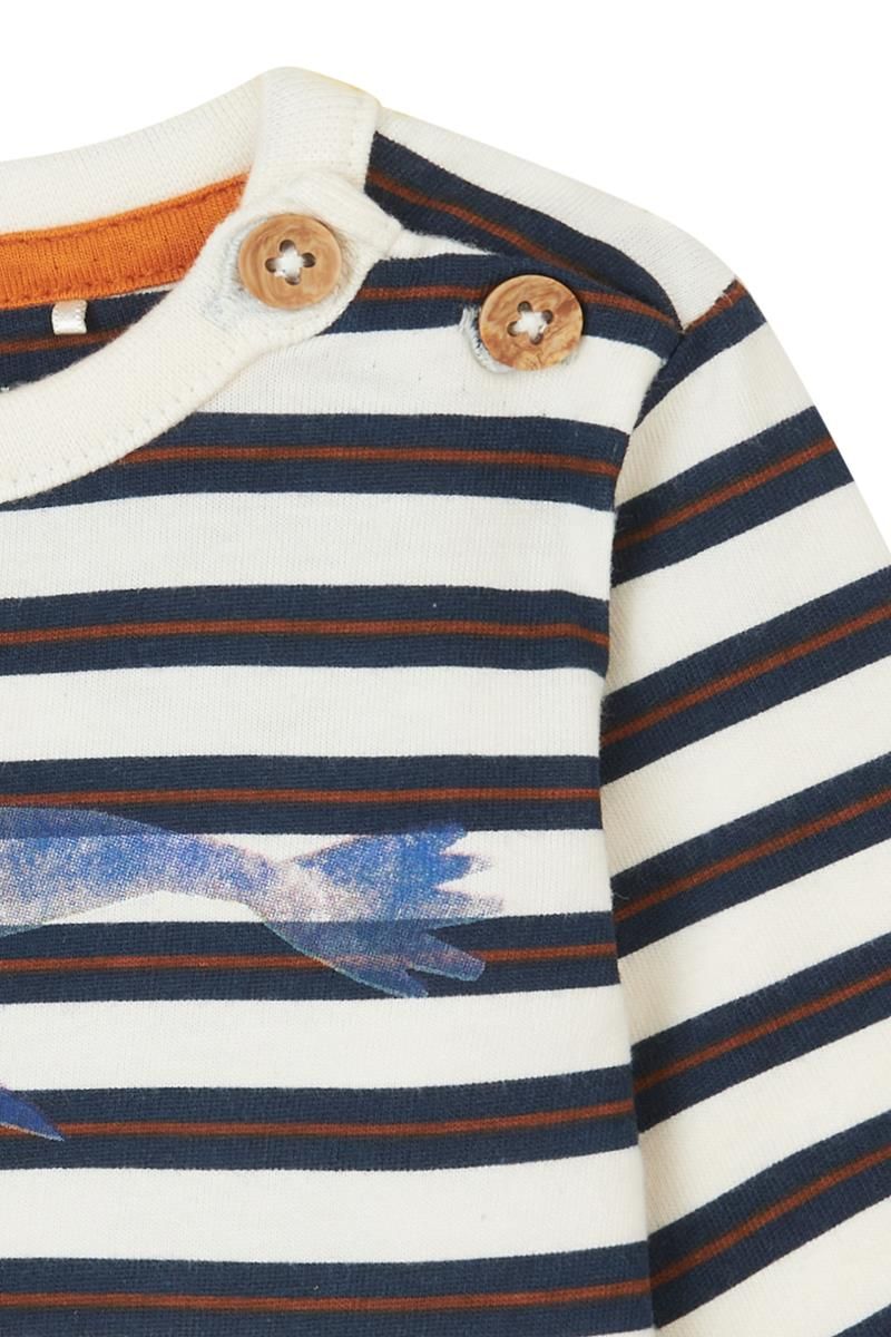 Noppies-Boys Tee Ger long sleeve stripe-Buttercream