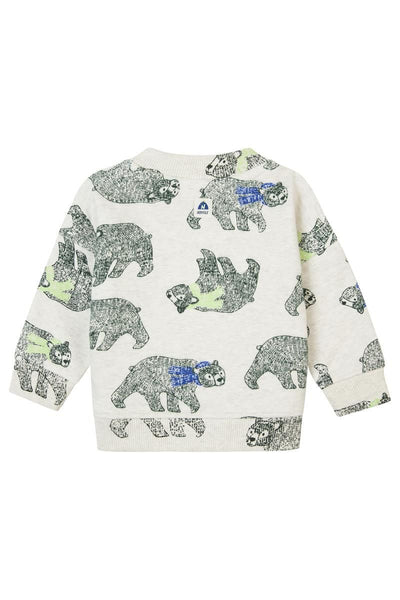 Noppies-Boys Sweater Gouzon long allover print-Oatmeal Melange