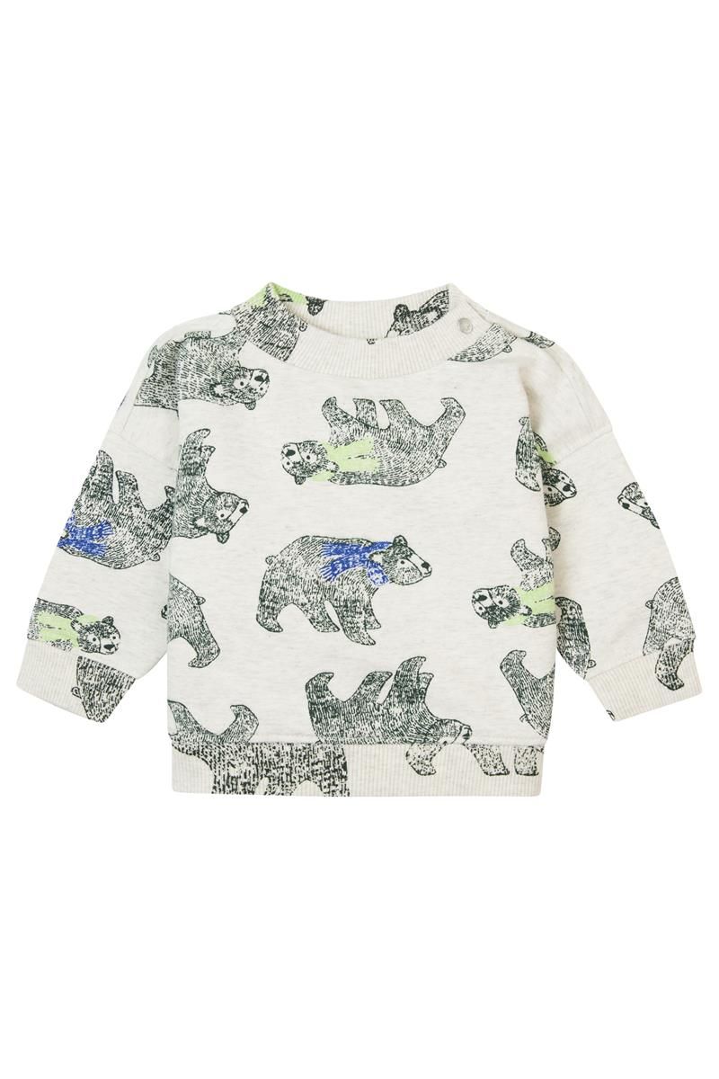 Noppies-Boys Sweater Gouzon long allover print-Oatmeal Melange