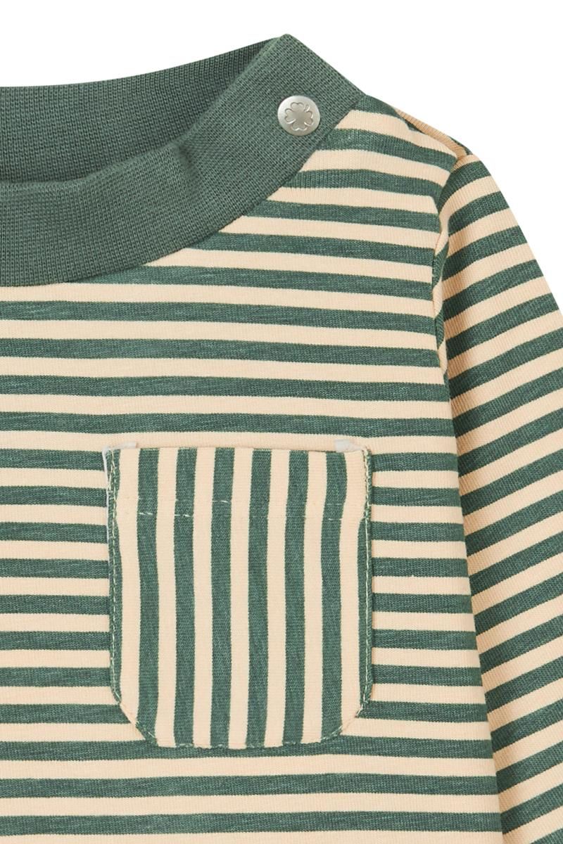 Noppies-Boys Tee Goni long sleeve stripe-Duck Green