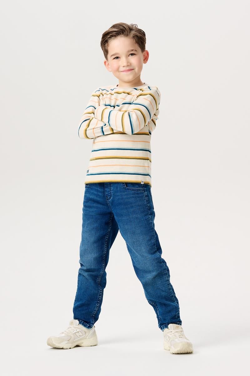 Noppies-Boys Tee Houssen long sleeve stripe-Fog