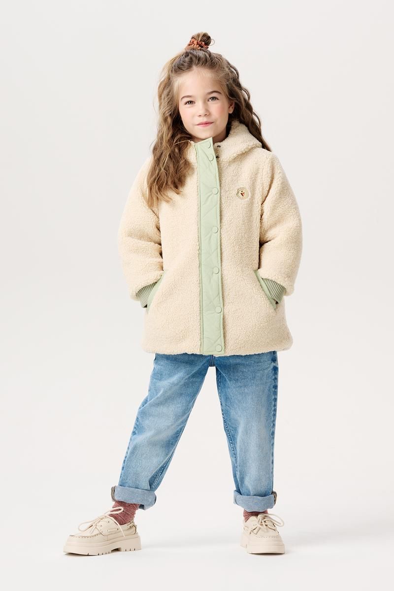 Noppies-Girls Jacket Jinbi reversible-Stone Bay