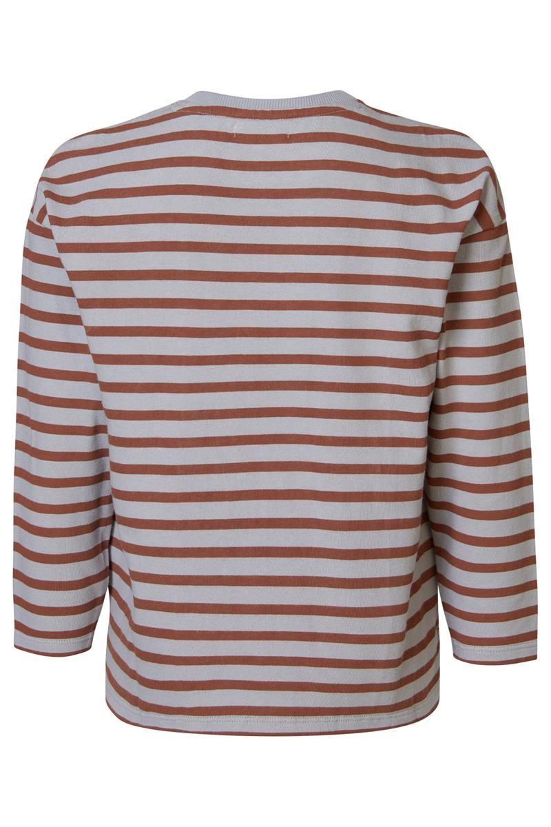 Noppies-Boys Tee Hemet relaxed long sleeve stripe-Silver Sconce