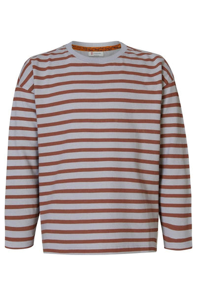 Noppies-Boys Tee Hemet relaxed long sleeve stripe-Silver Sconce