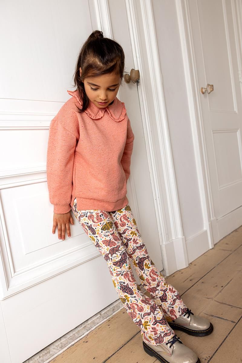 Noppies-Girls Legging Jeonju flared fit allover print-Buttercream