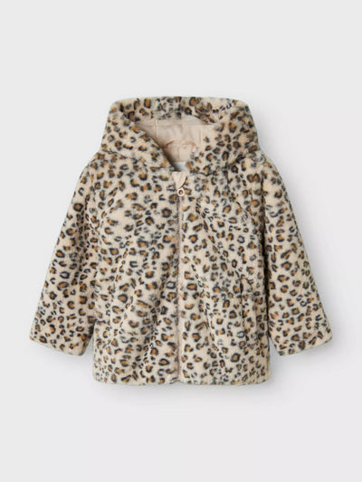 Nameit - NMFMILA JACKET W HOOD PB / Oxford Tan/Leo